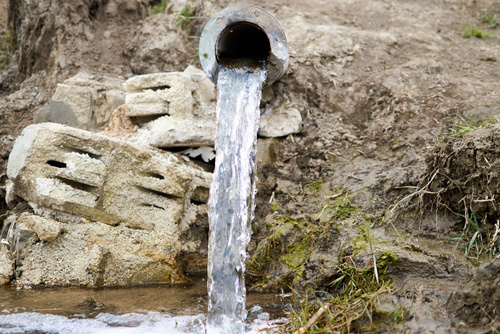 Water Discharge from Pipe into Environment