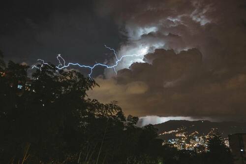 storm over city