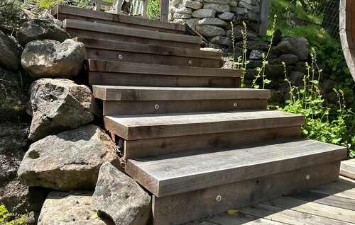 Durable Wooden Steps for Outdoor Landscaping