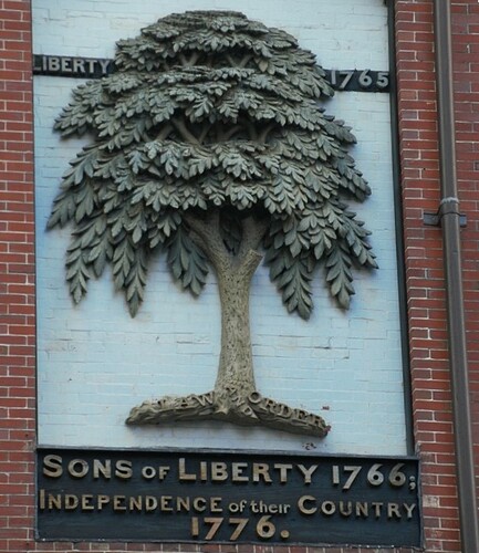 Liberty Tree Marker Plaque in Boston