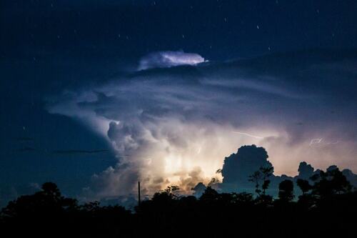 Epic Night Storm with Lightning and Clouds
