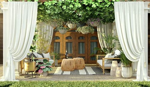Elegant Outdoor Lounge with Greenery | Arborist Now