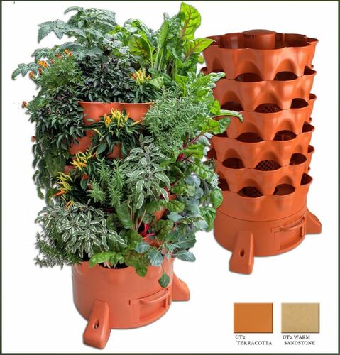 Terracotta Vertical Garden Tower for Urban Spaces