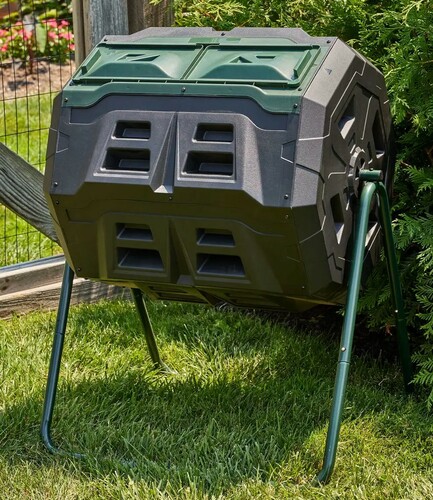 Outdoor Tumbling Compost Bin for Backyard Use