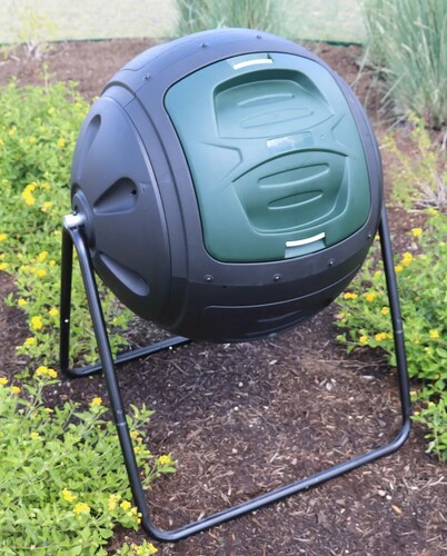 Round Tumbling Composter for Backyard Gardening