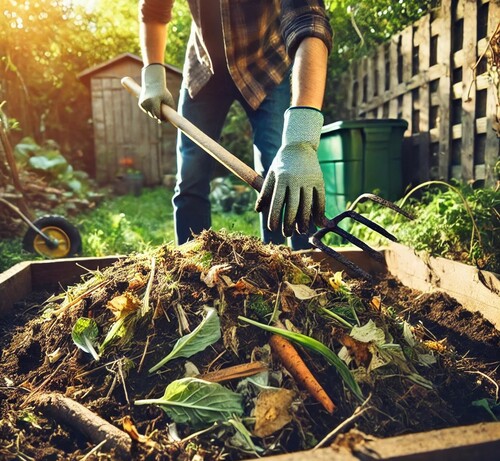 Turning a Backyard Compost Pile for Sustainability