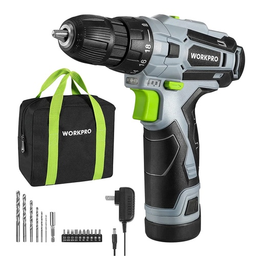 Workpro 12 V Electric Cordless Drill Driver Kit