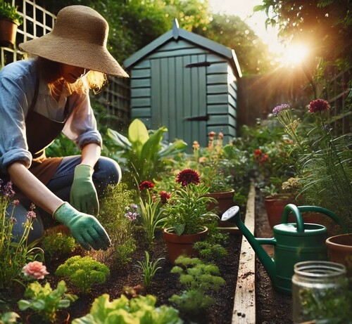 Tending a Cozy Backyard Garden