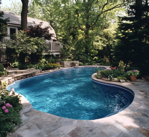 Woodland Pool with Natural Landscaping