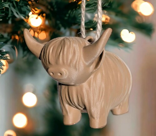 Highland Cow Ornament for Holiday Decor