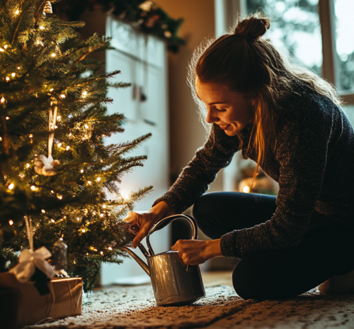 Watering a Christmas Tree Safely