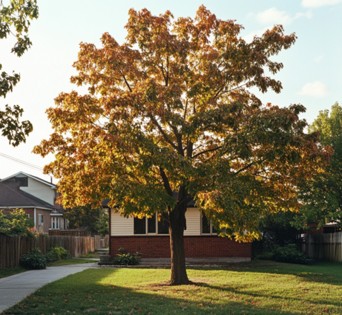 Norway Maple Tree in Backyard