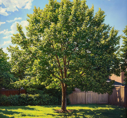 Sweet Gum Tree in Suburban Yard