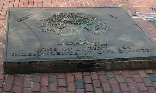 Liberty Tree Sidewalk Marker - Boston History