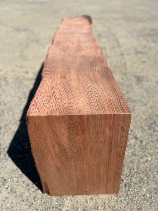 Redwood Old Growth Waterall Bench - Image 2